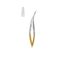 Mikroihelec Castroviejo 140mm tvrdokovová vložka Fine 0,4mm, zahnutý