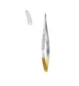 Mikroihelec Castroviejo 140mm tvrdokovová vložka Fine 0,4mm, zahnutý