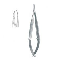 Mikro nožnice zahnuté 180mm