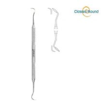 Kosáčik na zubný kameň Classic-Round obojstranný Crane-Kaplan fig. 6