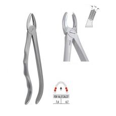 Kliešte extrakčné s anatomickou rukoväťou horné molárové fig. 18A