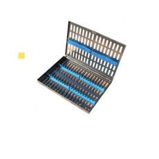 Kazeta nerezová s vrchnákom na 20. nástrojov MAXI 280x125x25mm, žltá