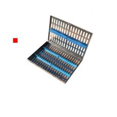 Kazeta nerezová s vrchnákom na 20. nástrojov MAXI 280x125x25mm, červená