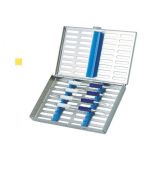 Kazeta nerezová s vrchnákom na 10. nástrojov MIDI 180x125x22mm, žltá