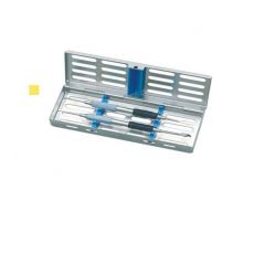 Kazeta nerezová s vrchnákom na 5. nástrojov MINI 180x60x22mm, žltá