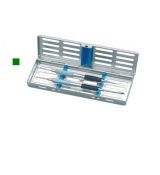 Kazeta nerezová s vrchnákom na 5. nástrojov MINI 180x60x22mm, zelená