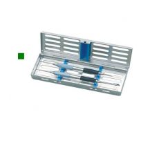 Kazeta nerezová s vrchnákom na 5. nástrojov MINI 180x60x22mm, zelená