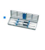 Kazeta nerezová s vrchnákom na 5. nástrojov MINI 180x60x22mm, modrá